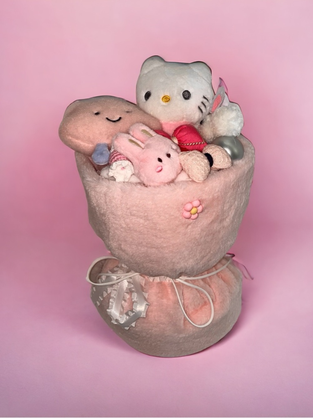 Hello Kitty Plush Set with Pastel Pink Accessories